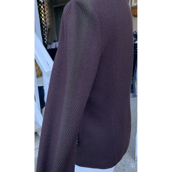 VTG St. John Collection Marie Gray Womens Sz. 4 Brown Button Jacket Blazer USA - Picture 11 of 12